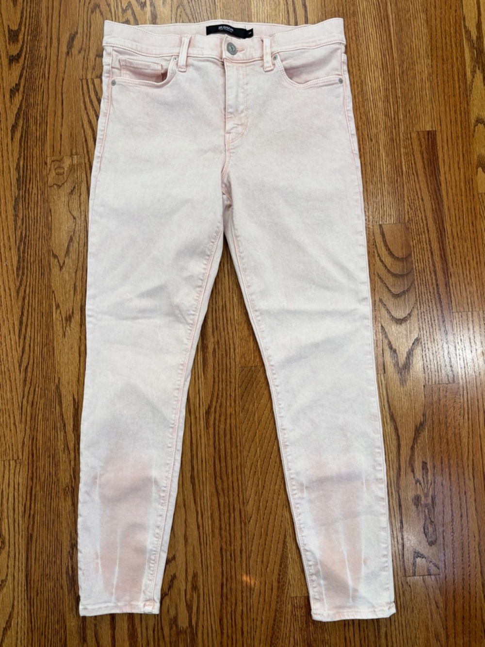 Hudson Pink Nico Mid-Rise Super Skinny Ankle Jeans sz 30